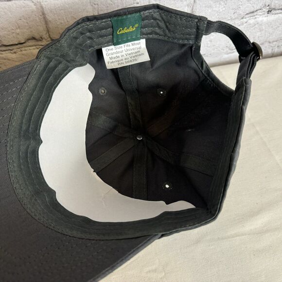Cabela's Club Baseball Cap Hat Adjustable Buckle Strap Grey & Yellow Mens OSFM - Picture 3 of 3